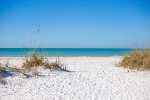 Beach nearby, sun loungers, beach towels