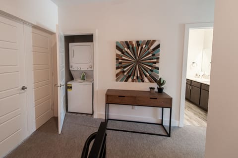 top if stairs, laundry