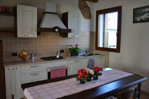 Kitchen open to living room