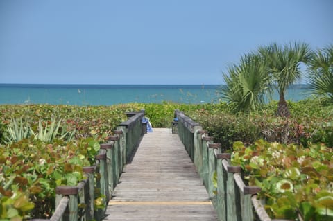 Our private walkway leading to pristine blue waters and never crowded beach!