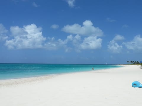 On the beach, beach towels