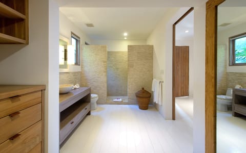 Bathtub, eco-friendly toiletries, hair dryer, towels