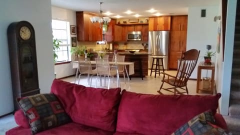 View of dinning room and kitchen from living room.