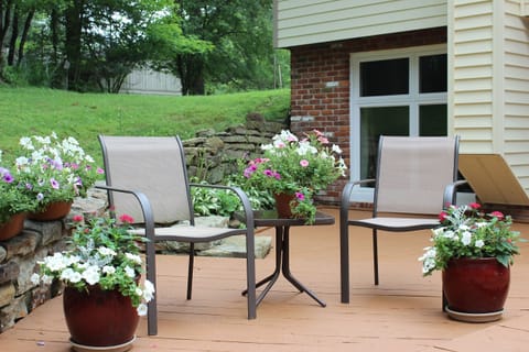 Enjoy your morning coffee on the deck.
