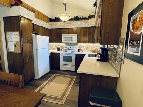 Well-stocked, open kitchen