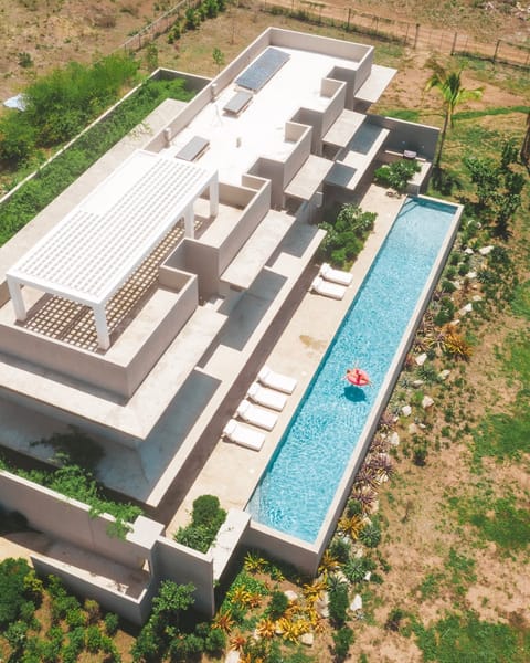Can you picture yourself in this paradise? Drone shot of the Villa from above