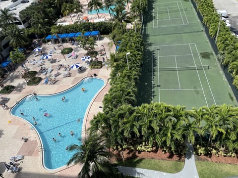 Indoor pool, a heated pool