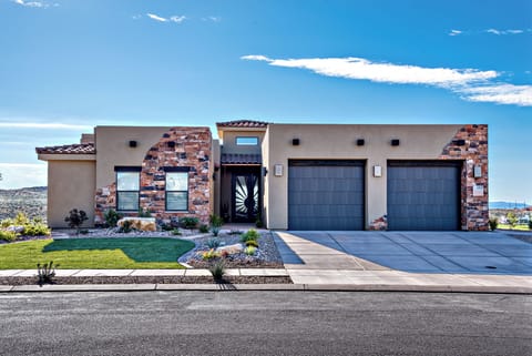 Front View - Welcome to our home, The Nest  Our 3,821 square foot luxury home includes a Casita with private bathroom, private hot tub, 4 bedrooms, 4 bathrooms and has a maximum occupancy of 16 people.