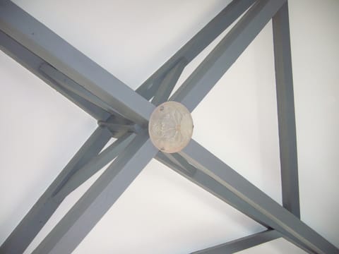 The ceiling of the main bedroom