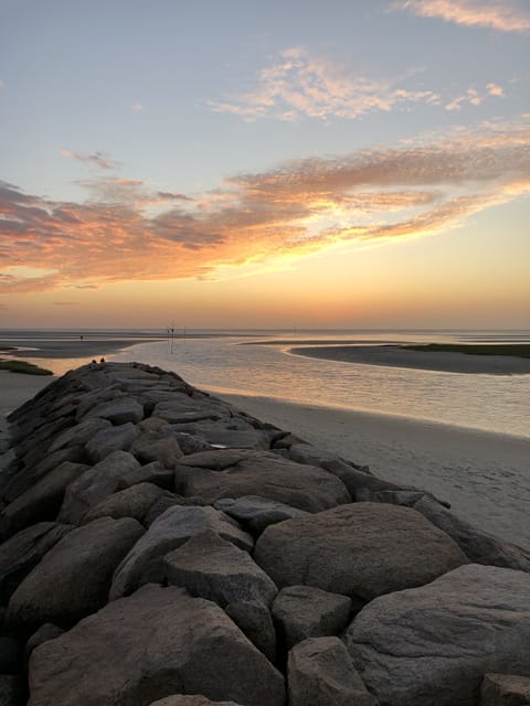 Beach nearby, sun loungers