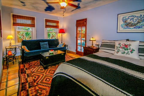 Plush queen-size bed, full-size sleeper sofa. The beach footsteps