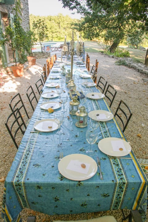 Outdoor banquet area