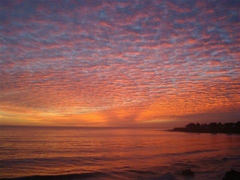 Untouched photo of winter sunset two blocks from West Cliff Hideaway!