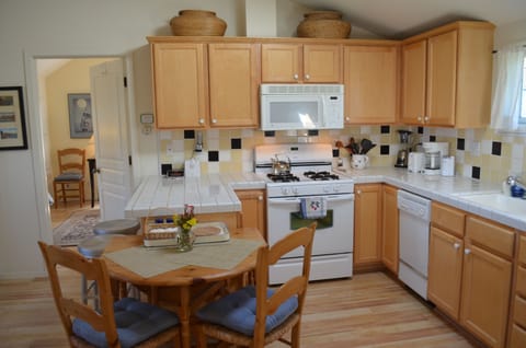 view from kitchen into bedroom