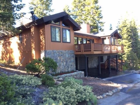 Facing house from uphill