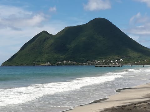 Beach nearby, sun loungers