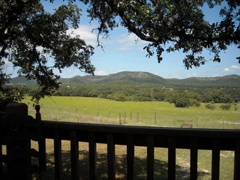 View of Frio Canyon from back porch. Enjoy the porch swing and picnic table.