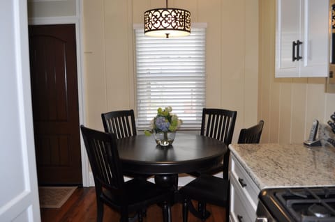 Eating area with seating for four