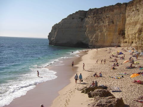 Beach nearby, sun loungers