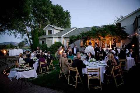 Outdoor banquet area