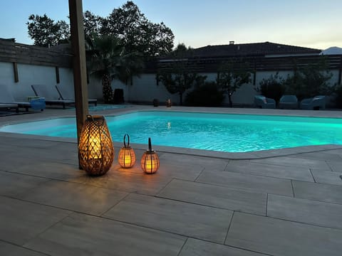 A heated pool