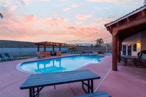 Outdoor pool, a heated pool