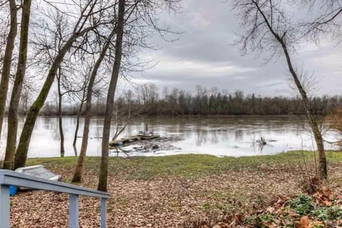 Lower level of the property(in the Winter). Direct access to Willamette River