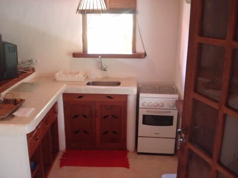 Fridge, oven, stovetop, coffee/tea maker