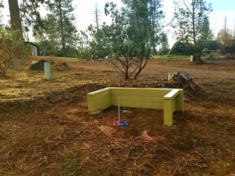 Horseshoe pit for the kids and fun-loving grownups.