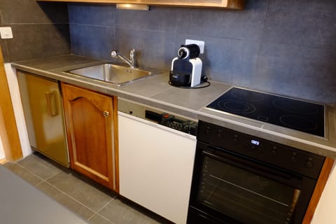 Fridge, oven, stovetop, dishwasher