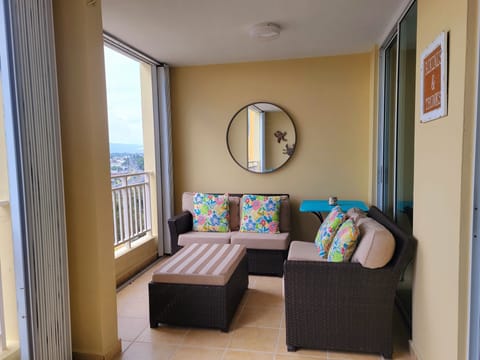 Take in the fresh Caribbean air and panoramic views from our beautiful balcony.