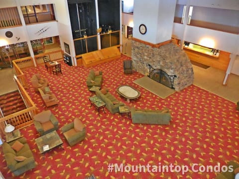 Enjoy complimentary Wi-Fi by Mountain Lodge's warm and cozy fireplace!