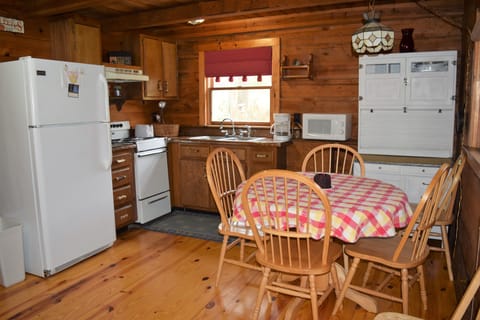 Small but fully equipped kitchen with eat-in dining.