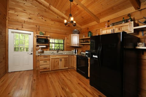 Kitchen with modern amenities.