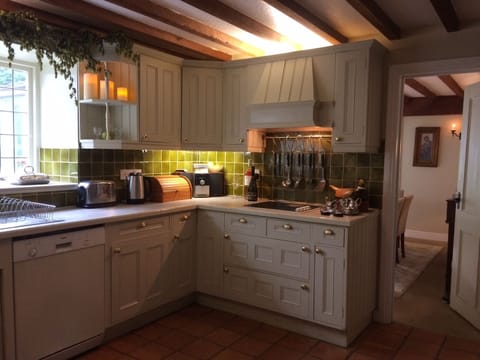 Monastery Barn: Kitchen - shaker style overlooking the garden. Fully equipped