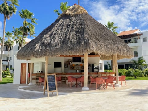Our poolside restaurant and bar