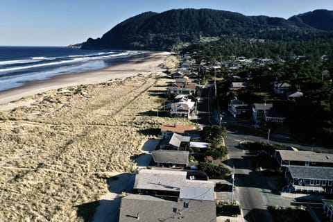 On the beach, sun loungers, beach towels