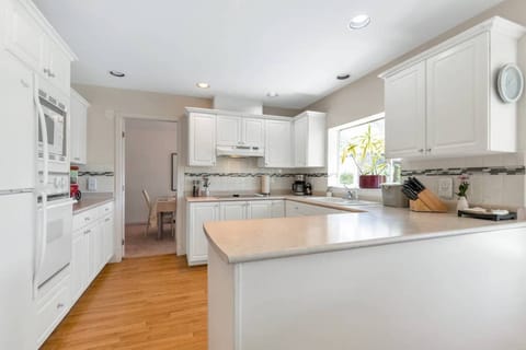 Kitchen with cabinets