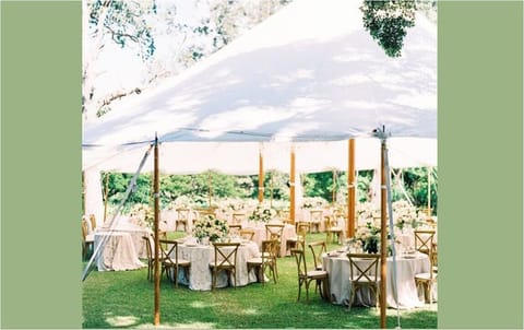 Outdoor banquet area