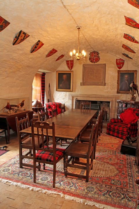 The John Knox Dining Room with log-burning stove;  good for an intimate lunch 