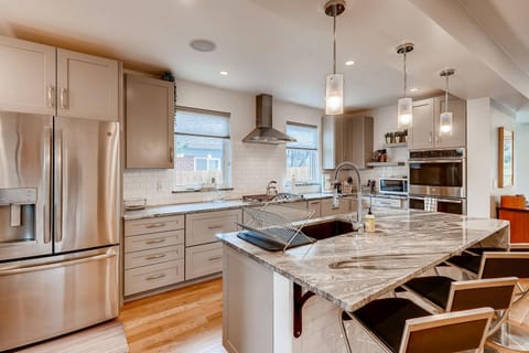 Fully stocked kitchen ready to cook Thanksgiving Dinner