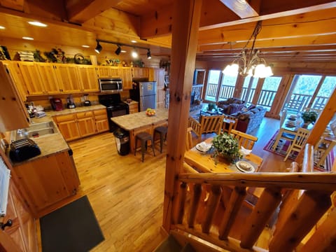 Spacious Kitchen with open floor plan & spectacular views from every deck