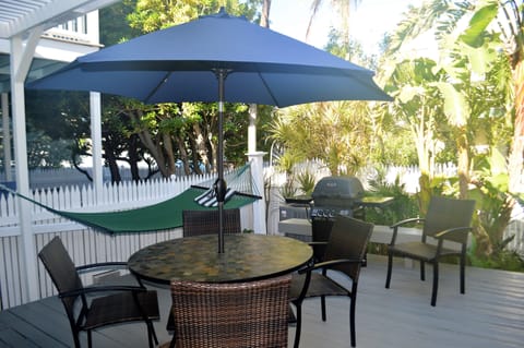 Deck with Hammock and Grill