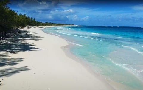 Beach nearby, sun loungers, beach towels