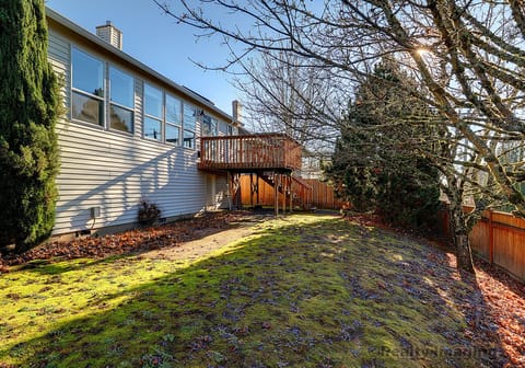 Fully fenced back yard