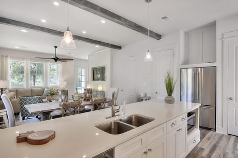 View of living room from kitchen