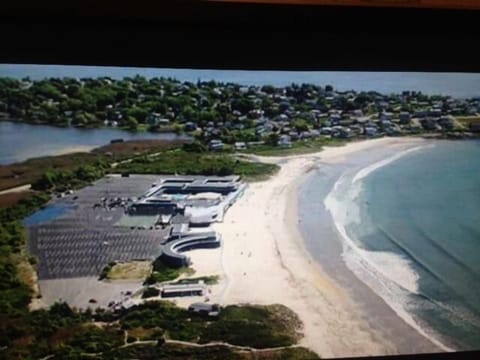 Beach nearby, sun loungers