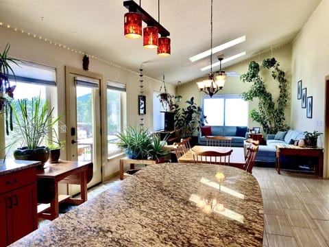 Bright and open floor plan. Lots of light, views, and plants!