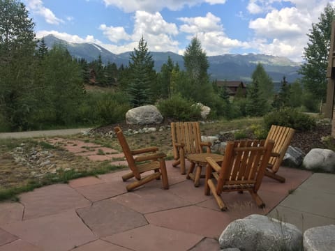 Back Patio on French Creek with views to Mt. Quandry and down Ten mile range