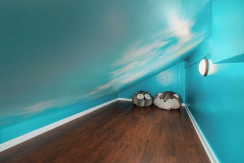 Play area attached to kids' bunk room.   